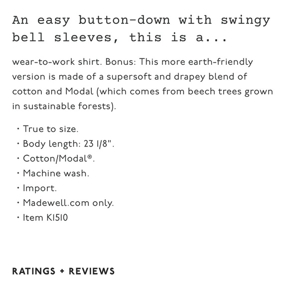 Madewell ‘Veranda Bell-Sleeve Shirt’ in Pure White - Picture 10 of 10